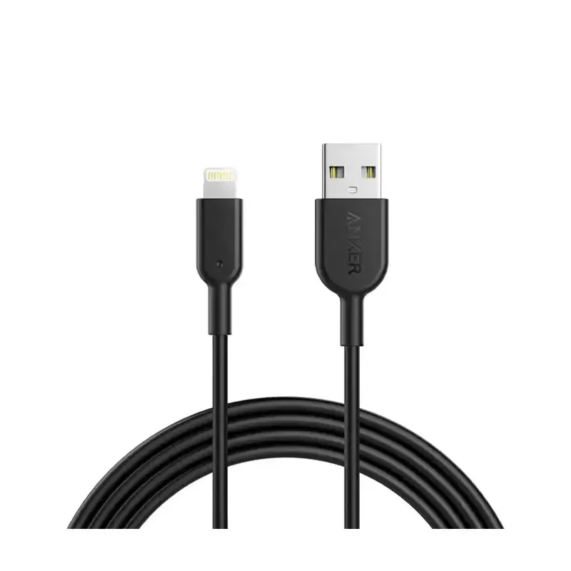 کابل تبدیل انکر مدل Anker PowerLine II USB-A to Lightning-A8433 با طول 180 سانتی‌متر